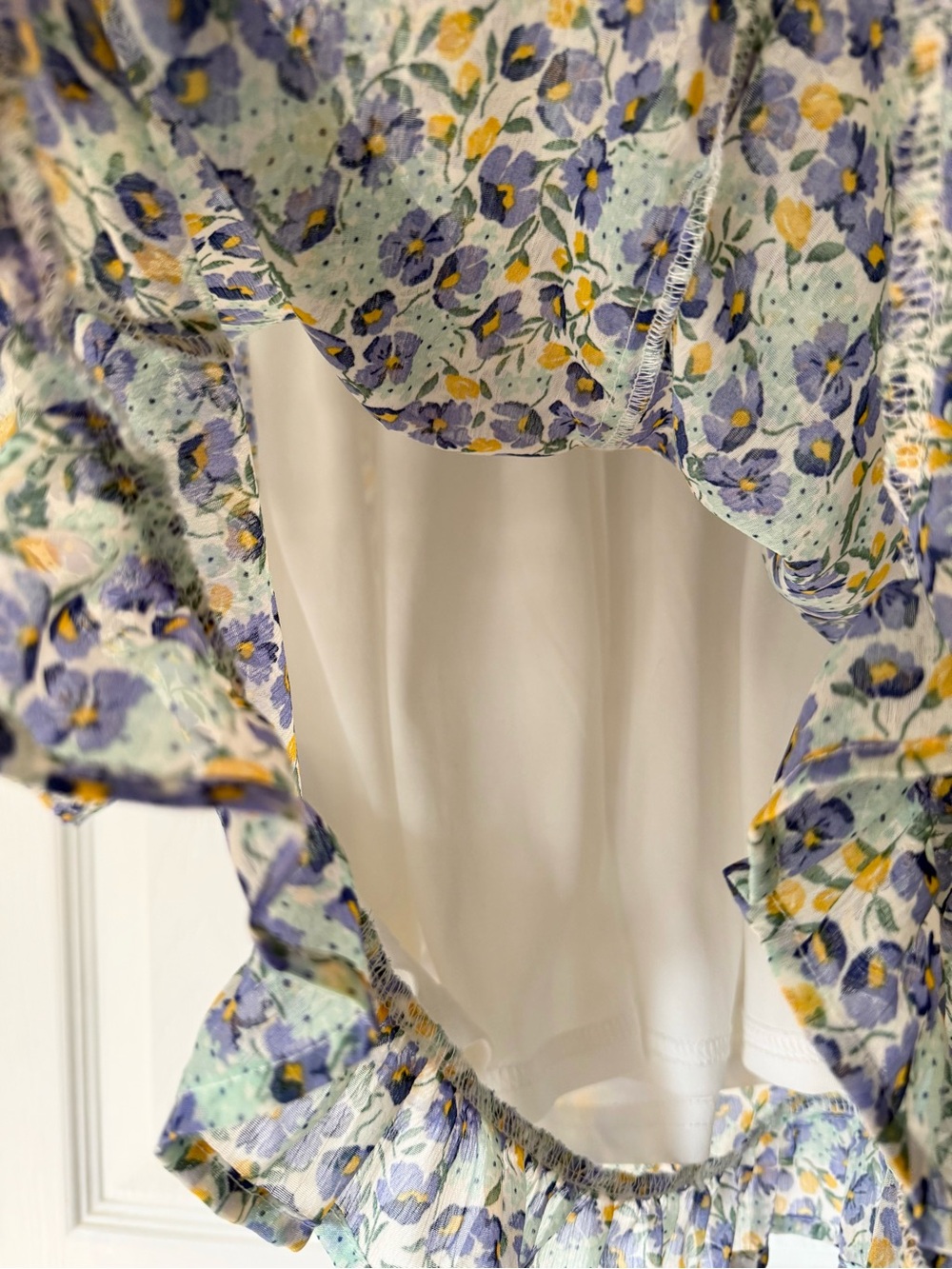Boutique Floral Mini Dress - Blue/Yellow - Picture 5 of 7